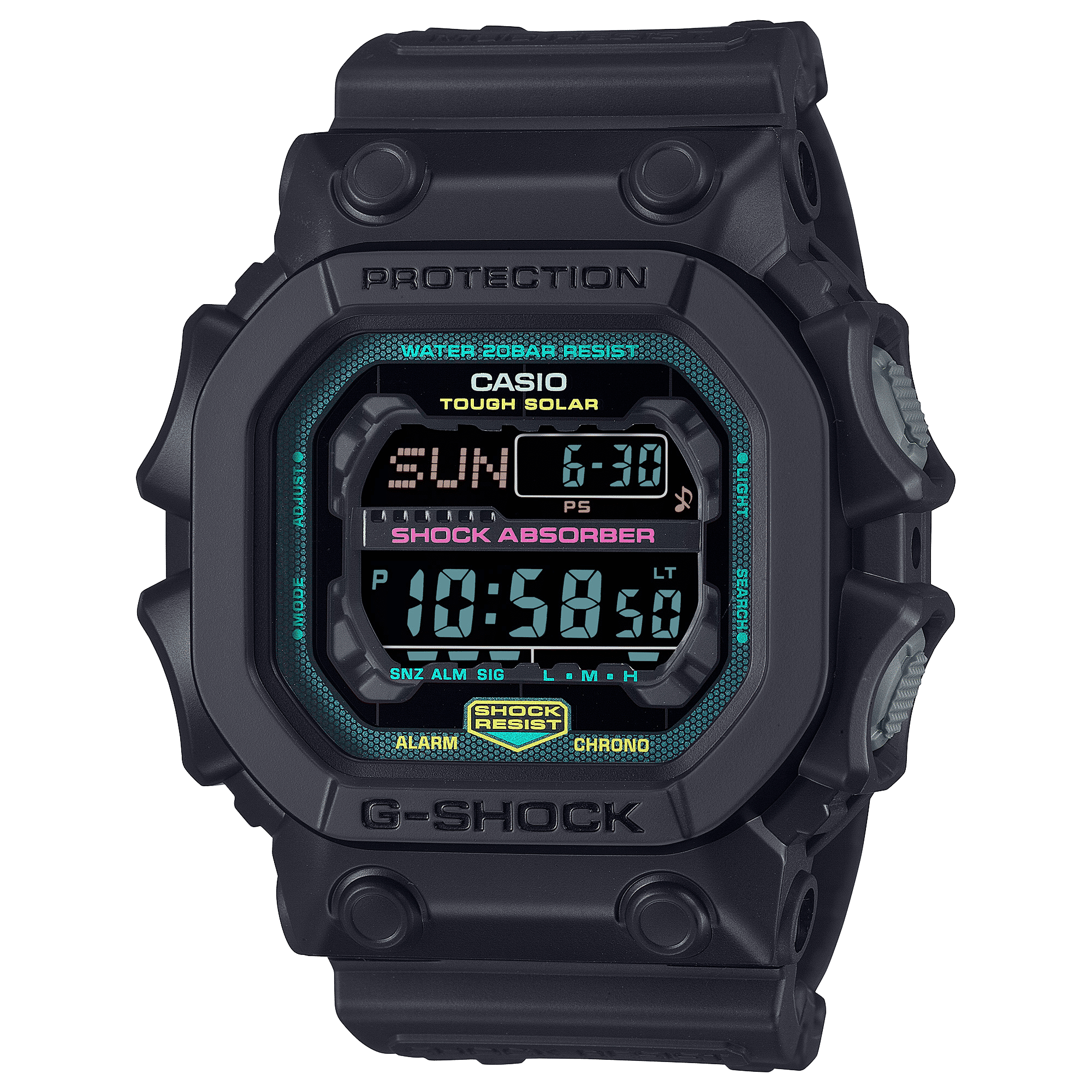 CASIO G-SHOCK GX-56MF-1DR MULTI-COLOURED DIGITAL DIAL BLACK RESIN STRAP MEN'S WATCH G1565