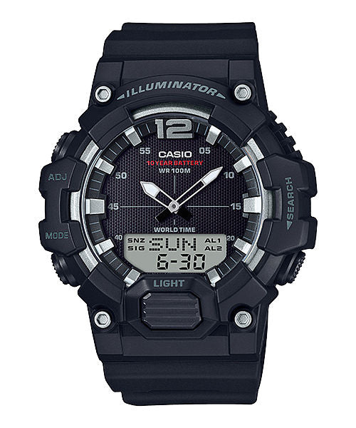 CASIO  HDC-700-1AVDF BLACK ANALOG-DIGITAL DIAL BLACK RESIN STRAP  10 YEAR BATTERY D154