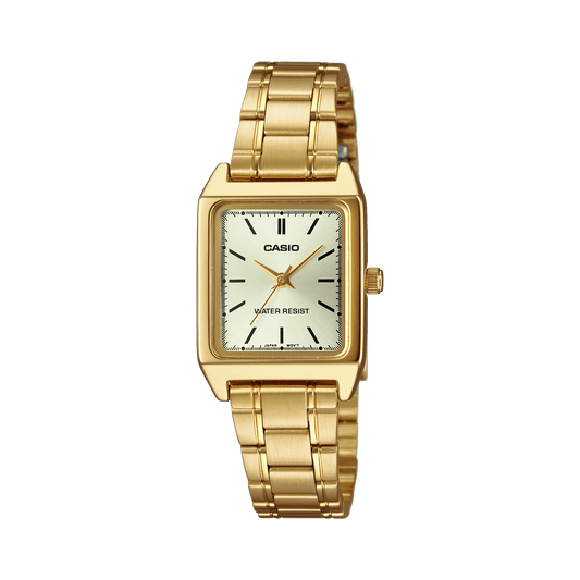 CASIO LTP-V007G-9EUDF GOLD ANALOG DIAL GOLD STAINLESS STEEL BAND WOMEN'S WATCH A2285