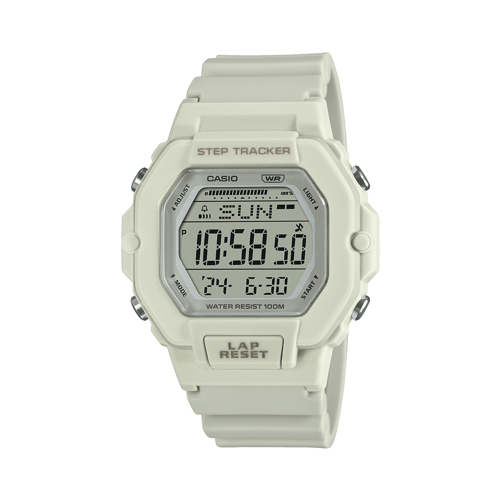 CASIO  LWS-2200H-8AVDF  DIGITAL DIAL WHITE RESIN STRAP  STEP TRACKER D318