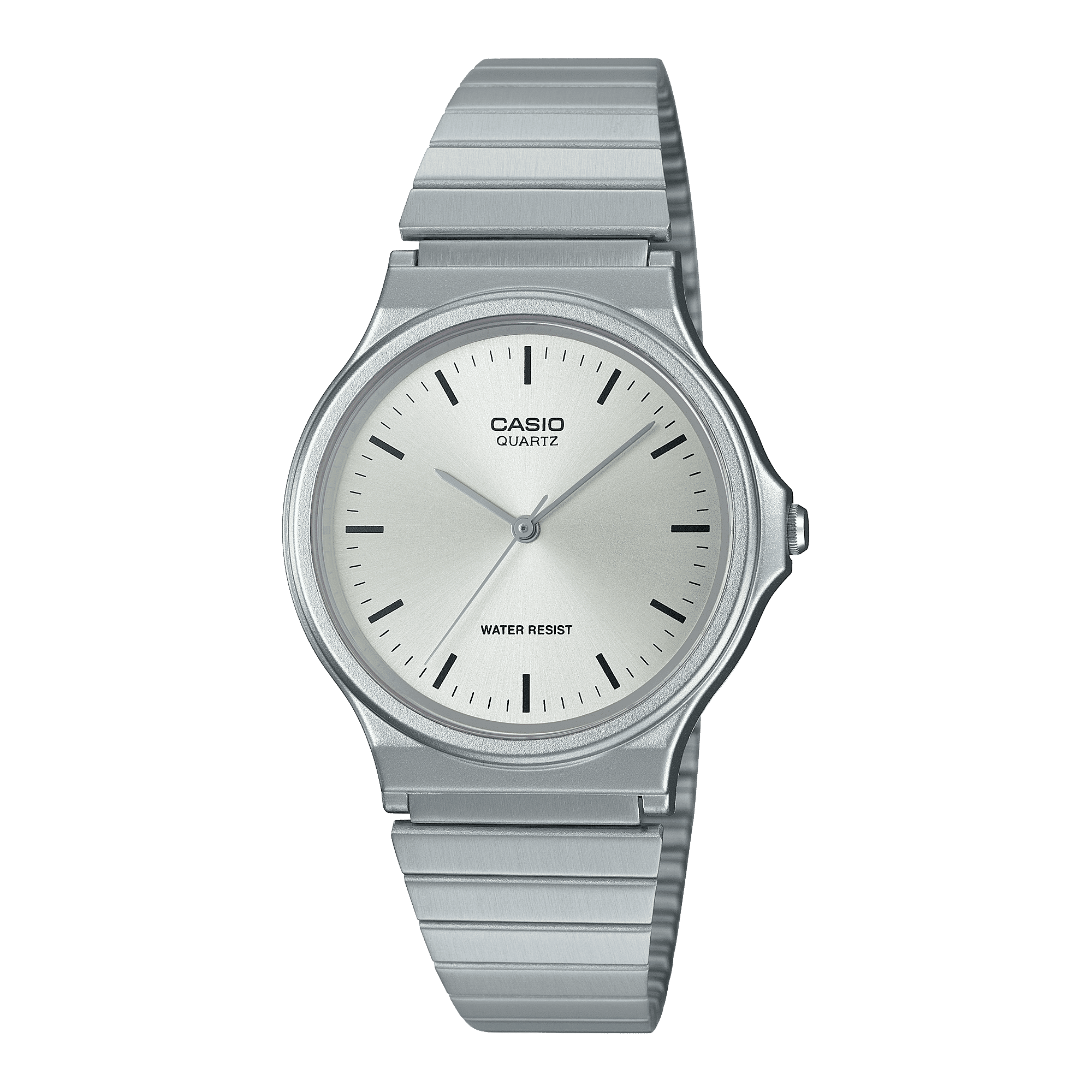 CASIO MQ-24D-7EDF SILVER ANALOG DIAL SILVER STAINLESS STEEL BAND WOMEN'S WATCH A2296