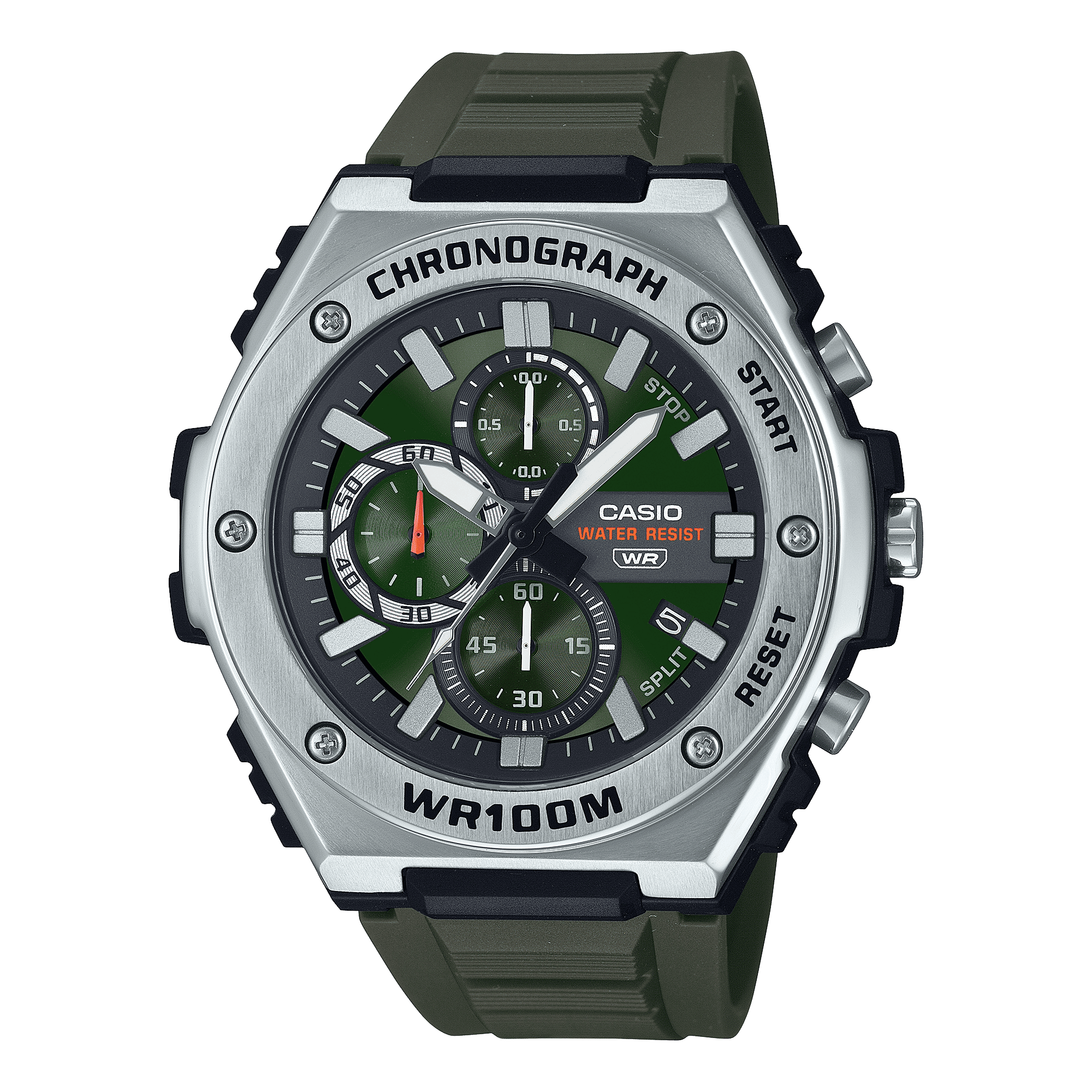 CASIO YOUTH MWA-300H-3AVDF GREEN ANALOG DIAL GREEN RESIN BAND AD283