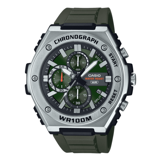 CASIO YOUTH MWA-300H-3AVDF GREEN ANALOG DIAL GREEN RESIN BAND AD283