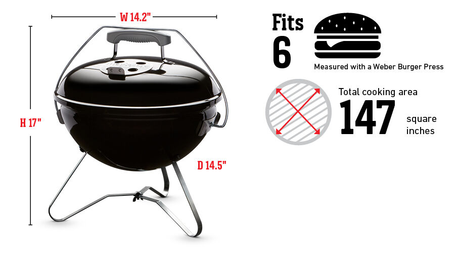 Weber Smokey Joe Premium 37cm with Thermometer Black WEBER