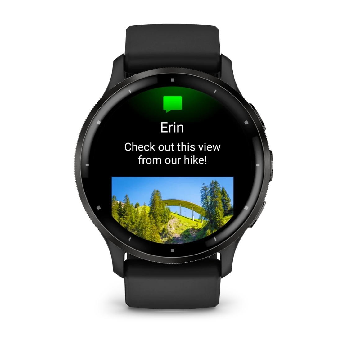 Garmin Venu 3 Slate Stainless Steel Bezel with Black Case and Silicone Band GARMIN