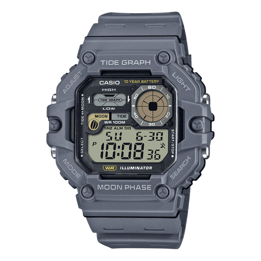 CASIO  WS-1700H-8AVDF  DIGITAL DIAL GRAY RESIN STRAP  TIDE GRAPH A2249