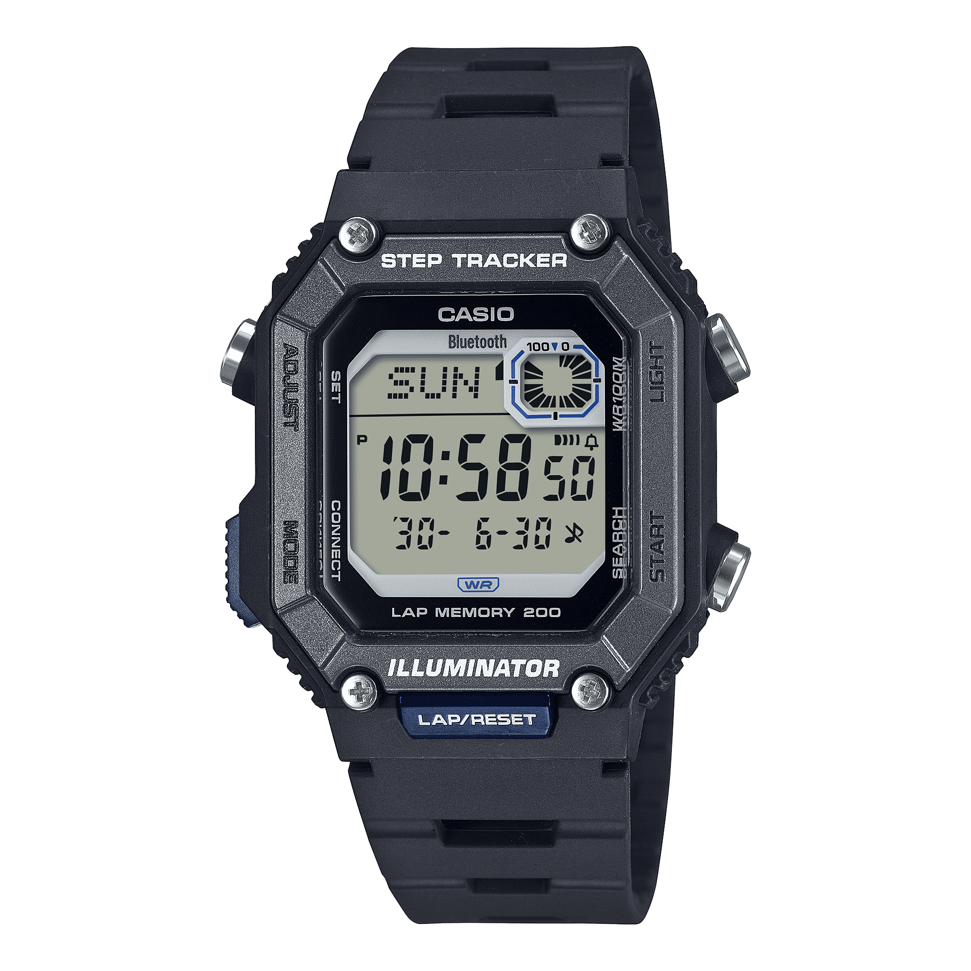 CASIO YOUTH WS-B1000-1AVDF BLACK DIGITAL DIAL BLACK RESIN BAND D352