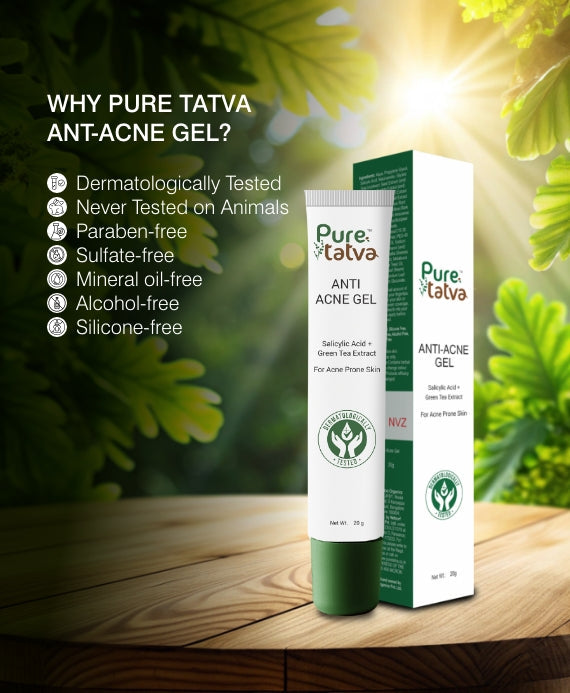 Pure Tatva Anti Acne Gel 20g - Natural acne and pimple treatment
