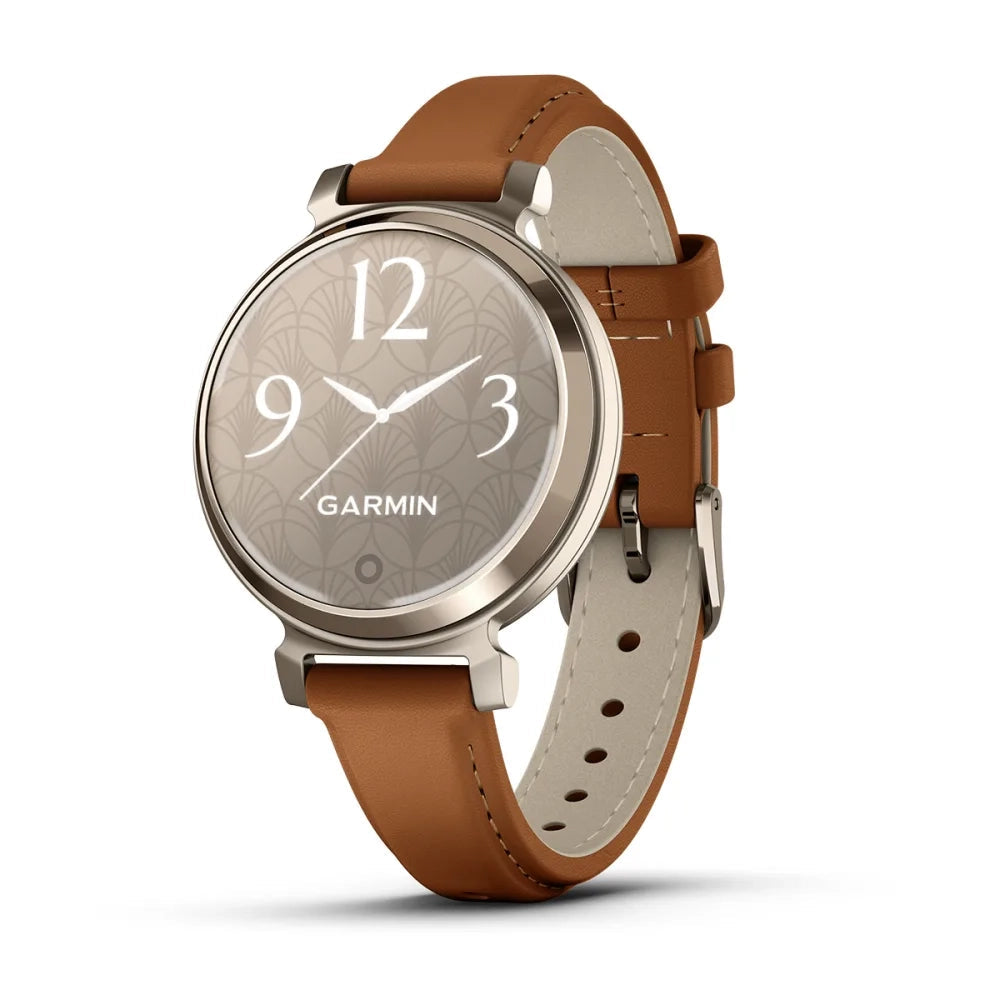 Garmin Lily® 2 Classic Cream Gold with Tan Leather Band GARMIN
