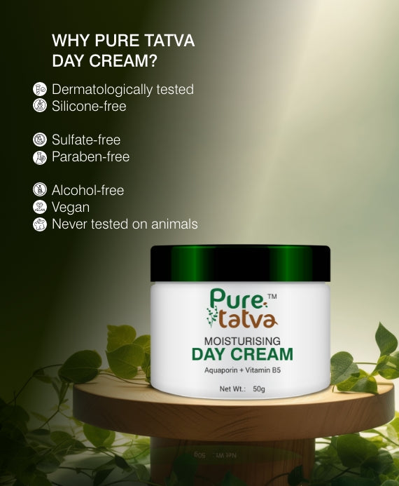 Pure Tatva Moisturising Day Cream 50g - Natural daily hydration cream

