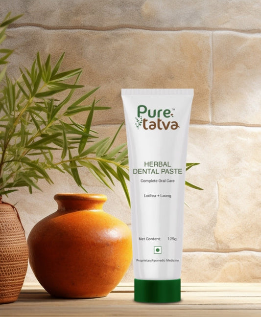 Pure Tatva Herbal Dental Paste 125g - Natural fluoride-free toothpaste
