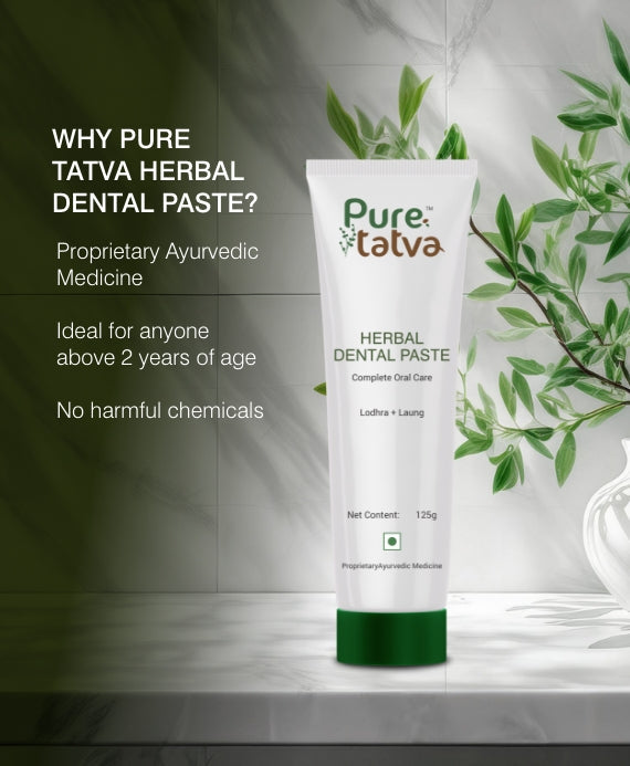 Pure Tatva Herbal Dental Paste 125g - Natural fluoride-free toothpaste
