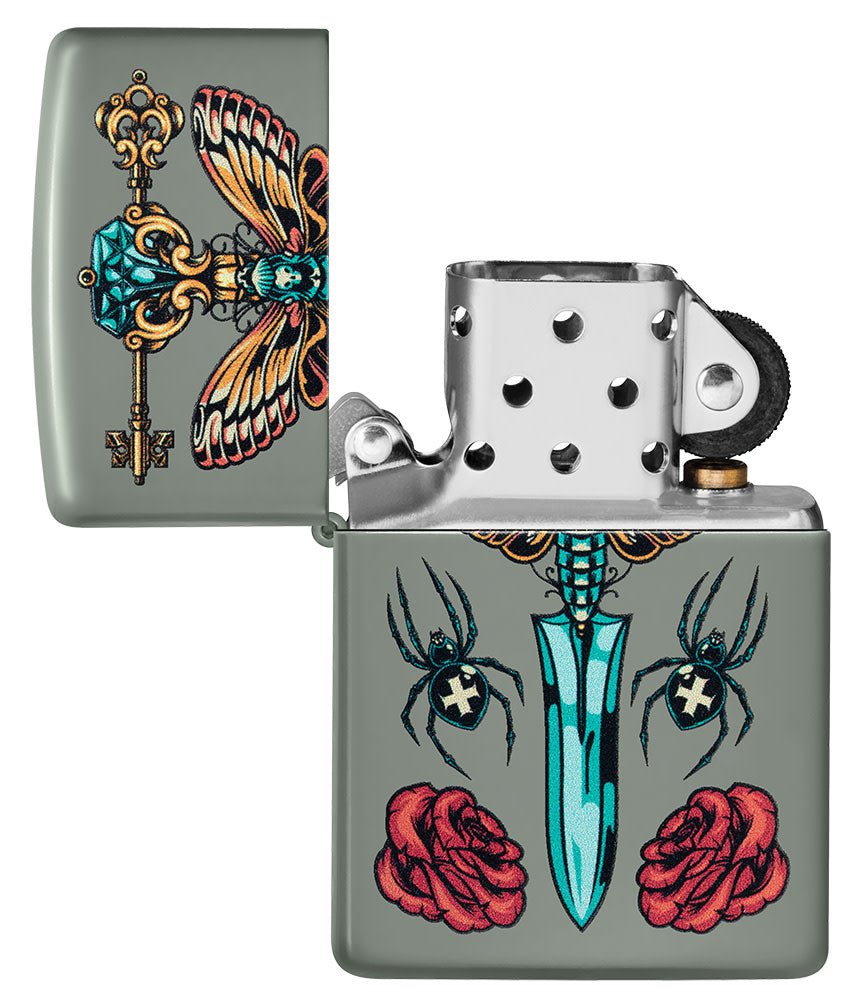 Zippo Gothic Dagger Design windproof pocket lighter Zippo