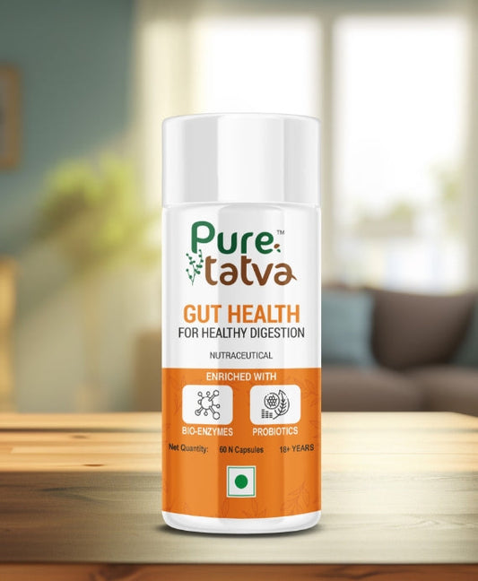 Pure Tatva Gut Health 60 Capsules - Probiotic and digestive support supplement

