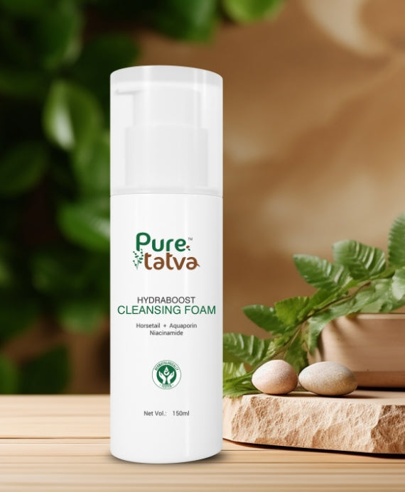 Pure Tatva Hydraboost Cleansing Foam 100g - Natural hydrating face cleanser
