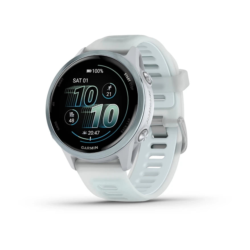 Garmin Forerunner® 570 - 42mm Cloud Blue Aluminium with Translucent Whitestone/Cloud Blue Band GARMIN