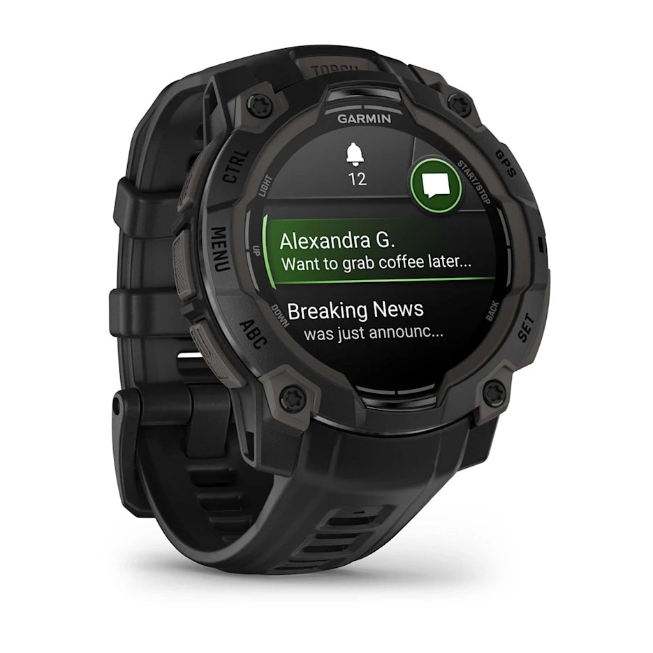 Garmin Instinct 3 – 45 mm, AMOLED Black with black band GARMIN