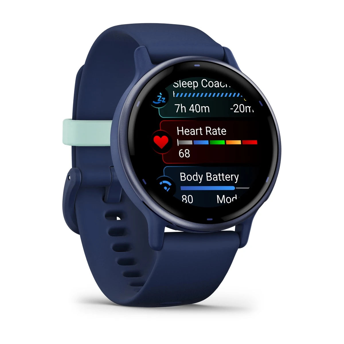 Garmin vivoactive® 5 Metallic Navy Aluminum Bezel with Navy Case and Silicone Band GARMIN