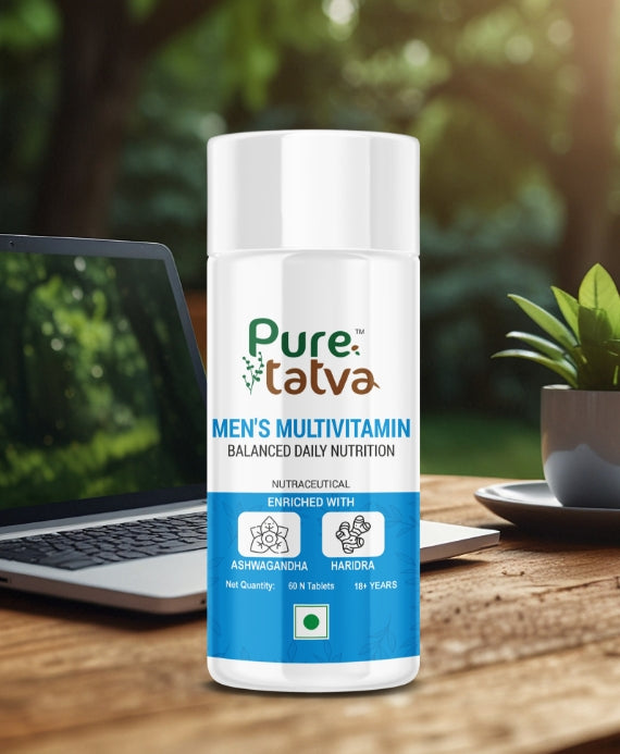 Pure Tatva Men's Multivitamin 60 Tablets - Complete daily nutrition for men
