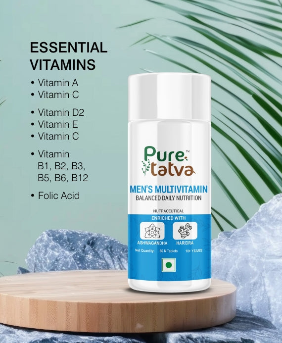 Pure Tatva Men's Multivitamin 60 Tablets - Complete daily nutrition for men
