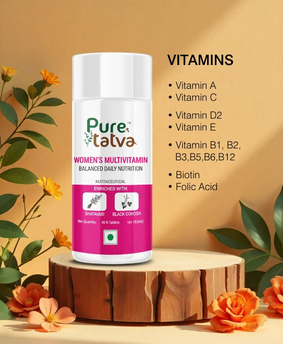 Pure Tatva Women's Multivitamin 60 Tablets - Complete daily nutrition for women
