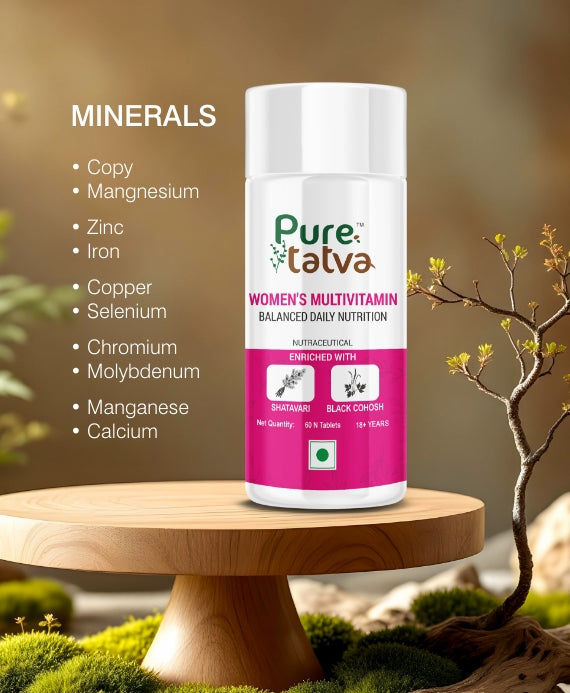Pure Tatva Women's Multivitamin 60 Tablets - Complete daily nutrition for women
