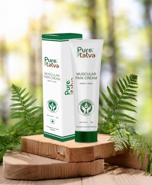 Pure Tatva Muscular Pain Cream 50g - Natural pain relief for muscles and joints
