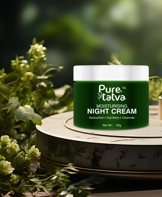 Pure Tatva Moisturising Night Cream 50g - Natural anti-aging night cream
