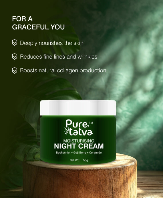 Pure Tatva Moisturising Night Cream 50g - Natural anti-aging night cream
