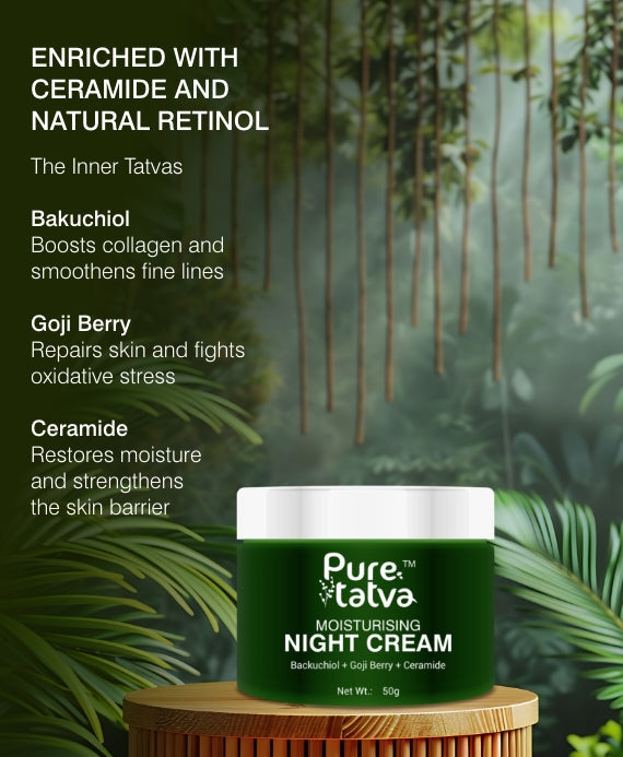 Pure Tatva Moisturising Night Cream 50g - Natural anti-aging night cream
