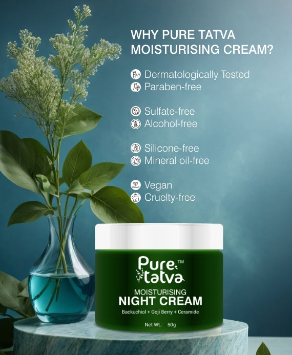 Pure Tatva Moisturising Night Cream 50g - Natural anti-aging night cream
