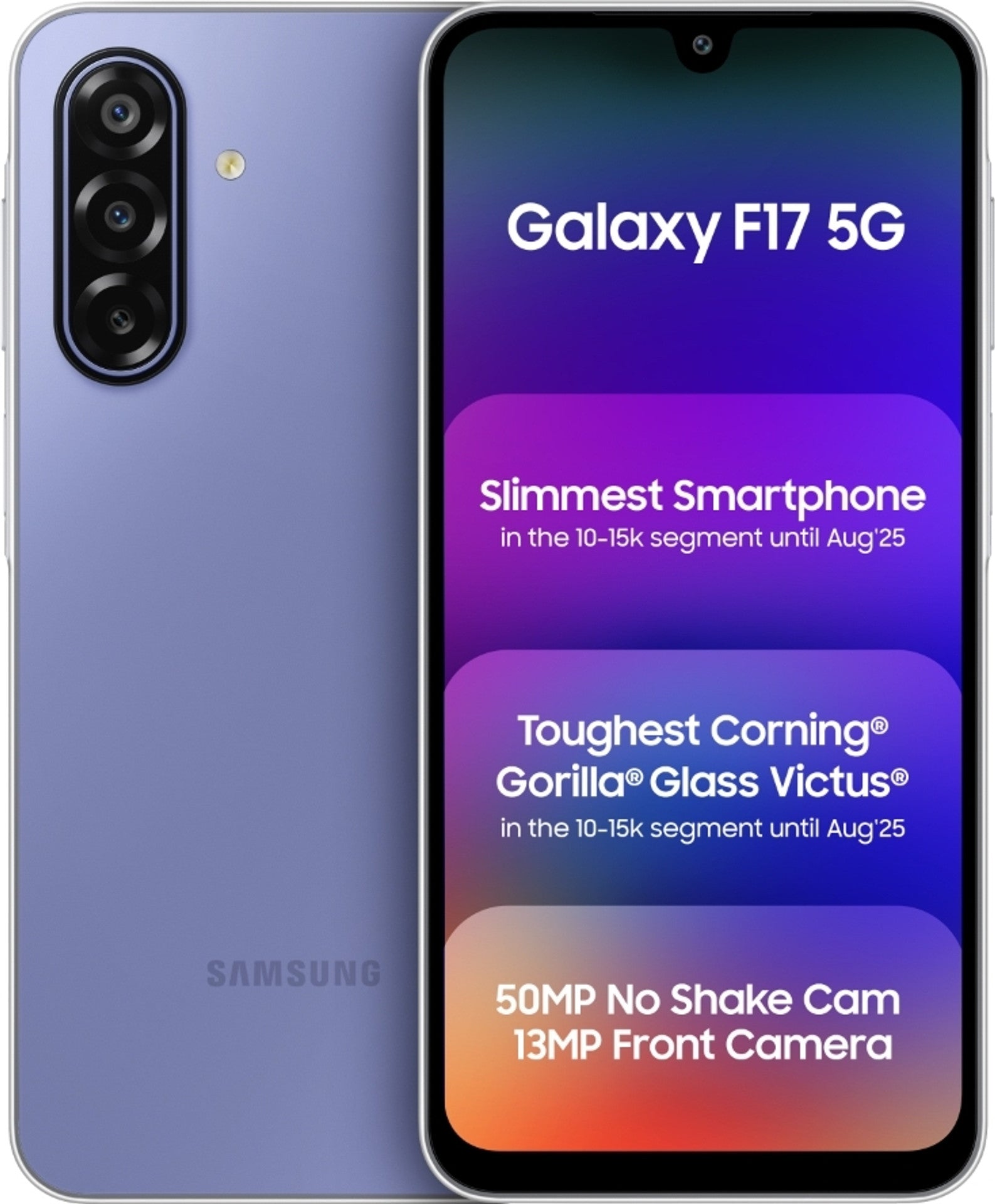 Samsung Galaxy F17 5G 4GB/128GB Light Violet 5G Smartphone