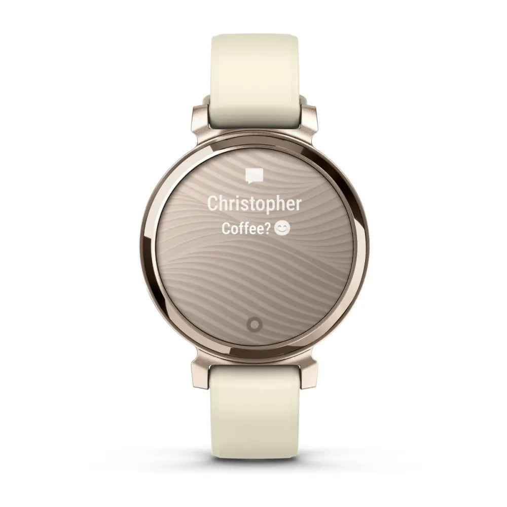 Garmin Lily® 2 Cream Gold with Coconut Silicone Band GARMIN