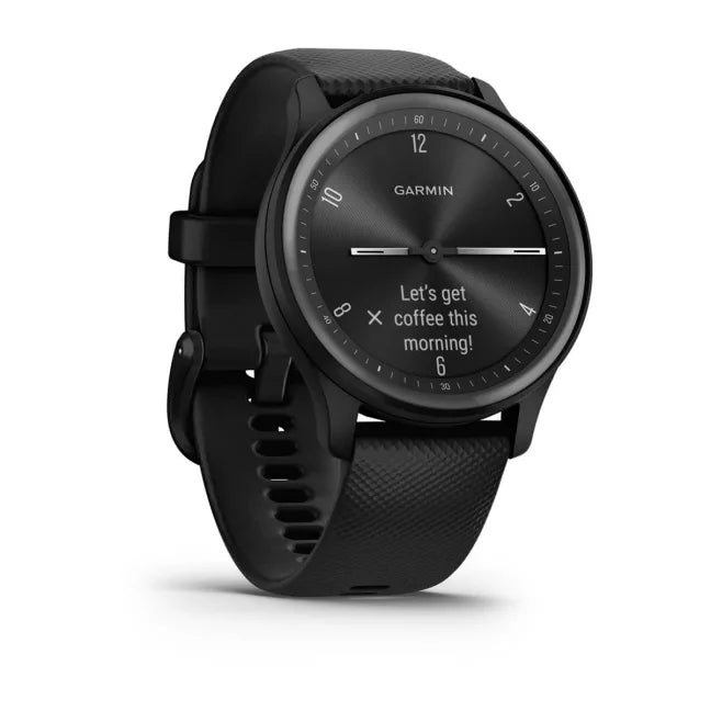 Garmin vivomove® Sport Black Case and Silicone Band with Slate Accents GARMIN