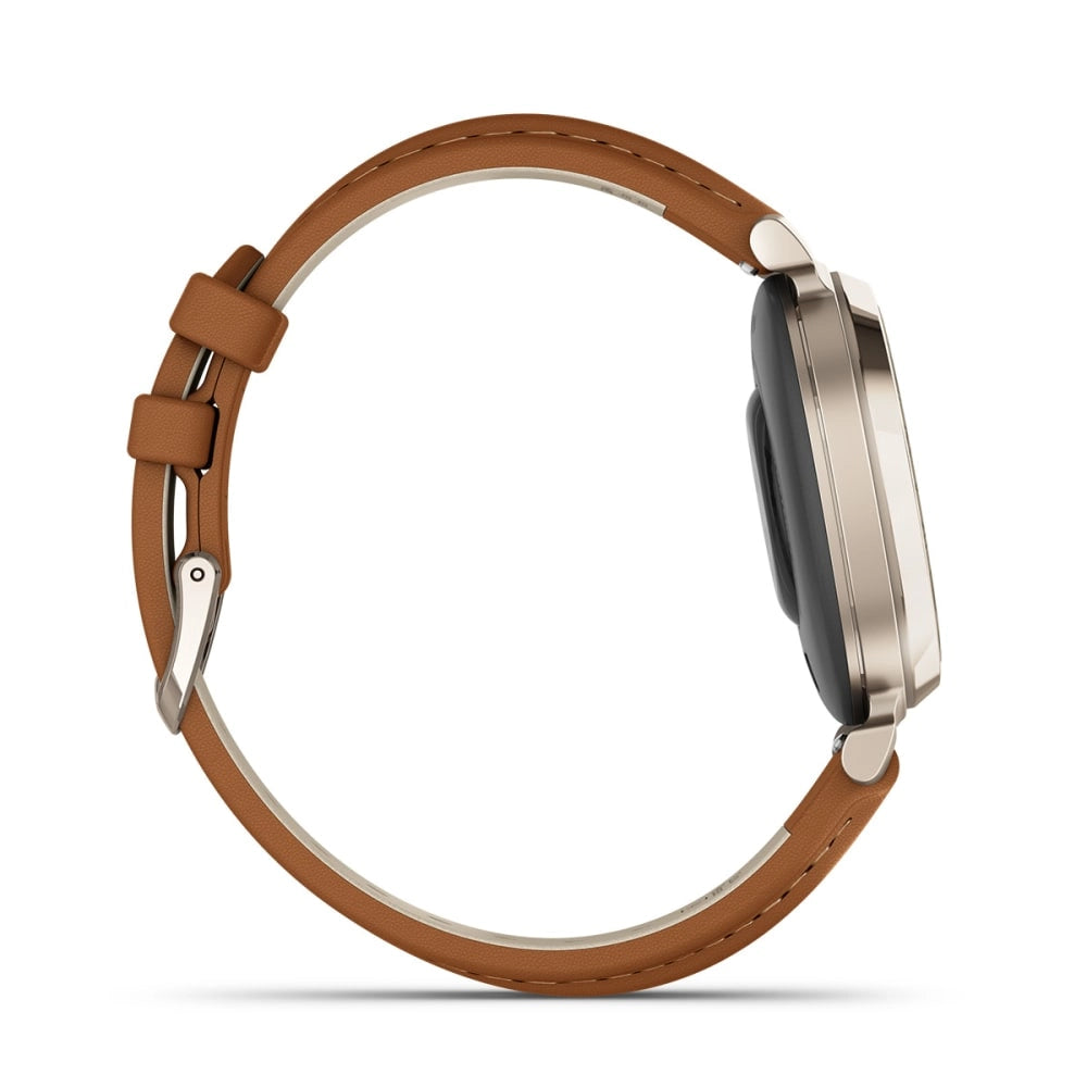 Garmin Lily® 2 Classic Cream Gold with Tan Leather Band GARMIN