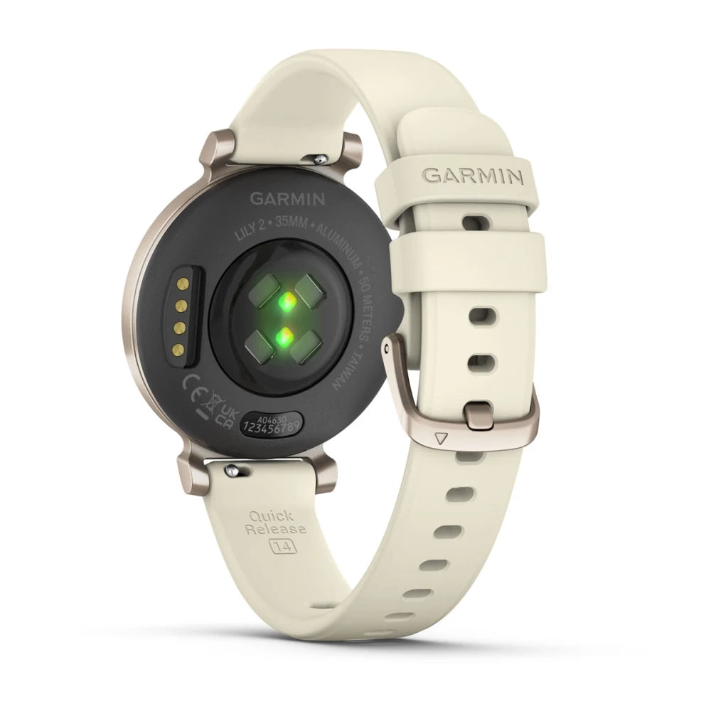 Garmin Lily® 2 Cream Gold with Coconut Silicone Band GARMIN