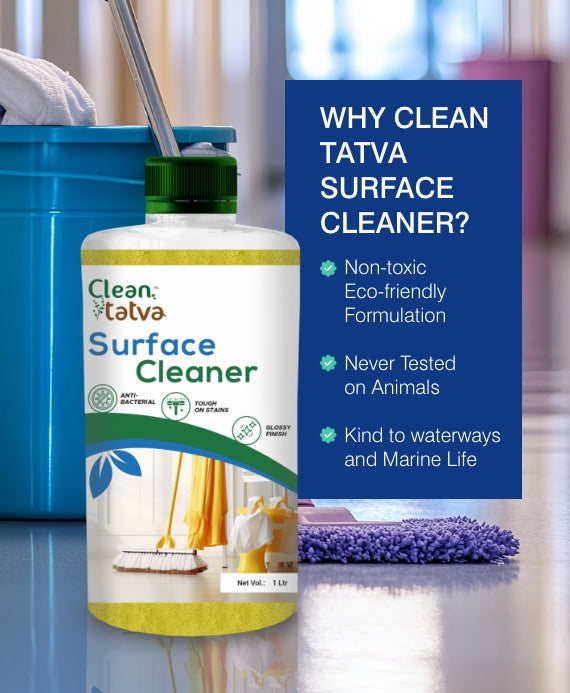Pure Tatva Surface Cleaner 1L bottle - Natural multi-surface cleaning spray
