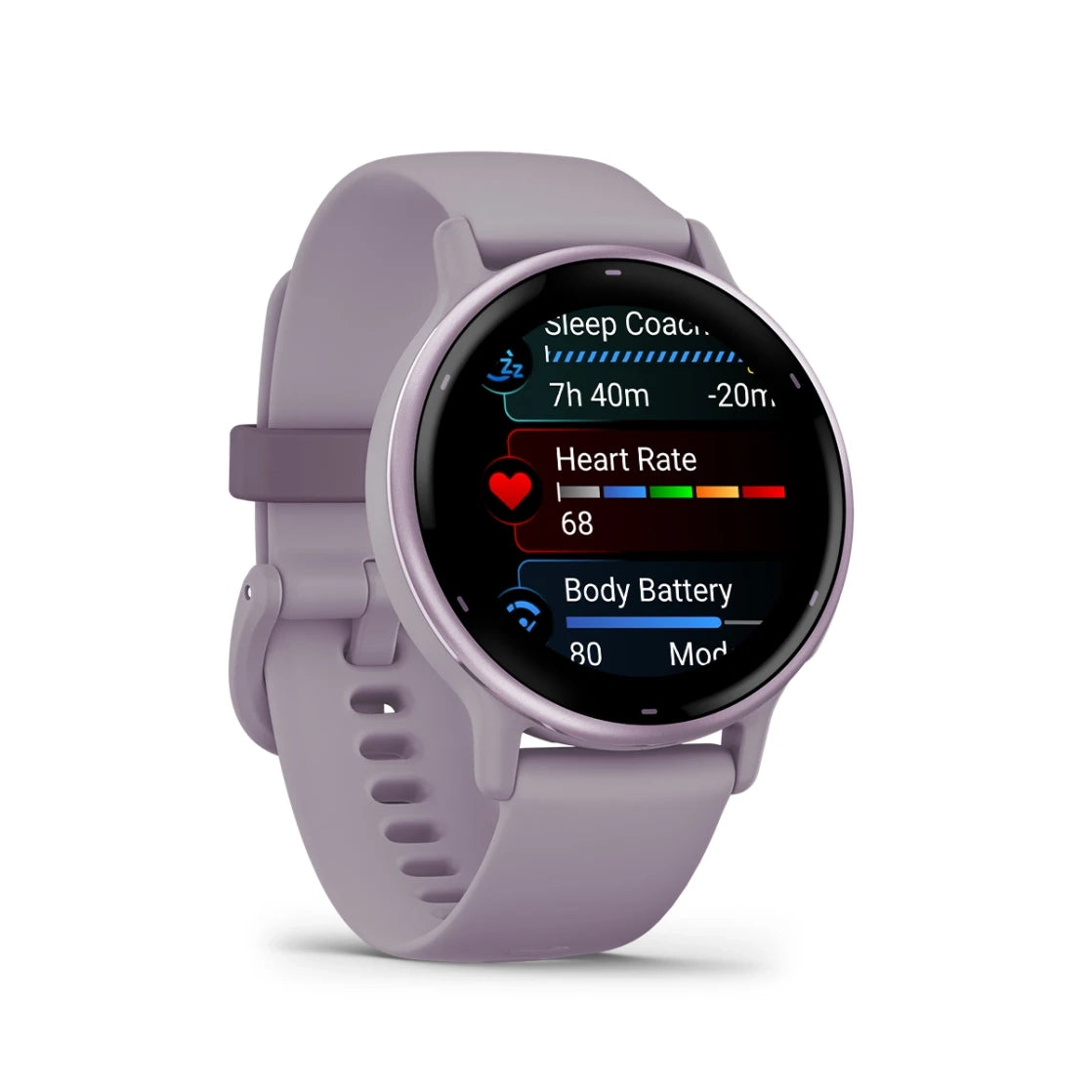 Garmin vivoactive® 5 Metallic orchid Aluminium bezel with orchid case and silicone band GARMIN