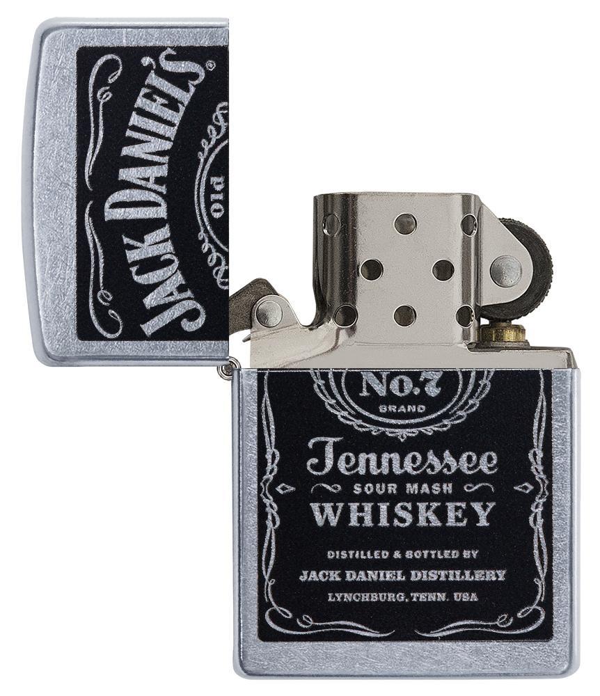 Zippo Jack Daniel's Tennessee Whiskey Label Street Chrome Pocket Lighter Zippo