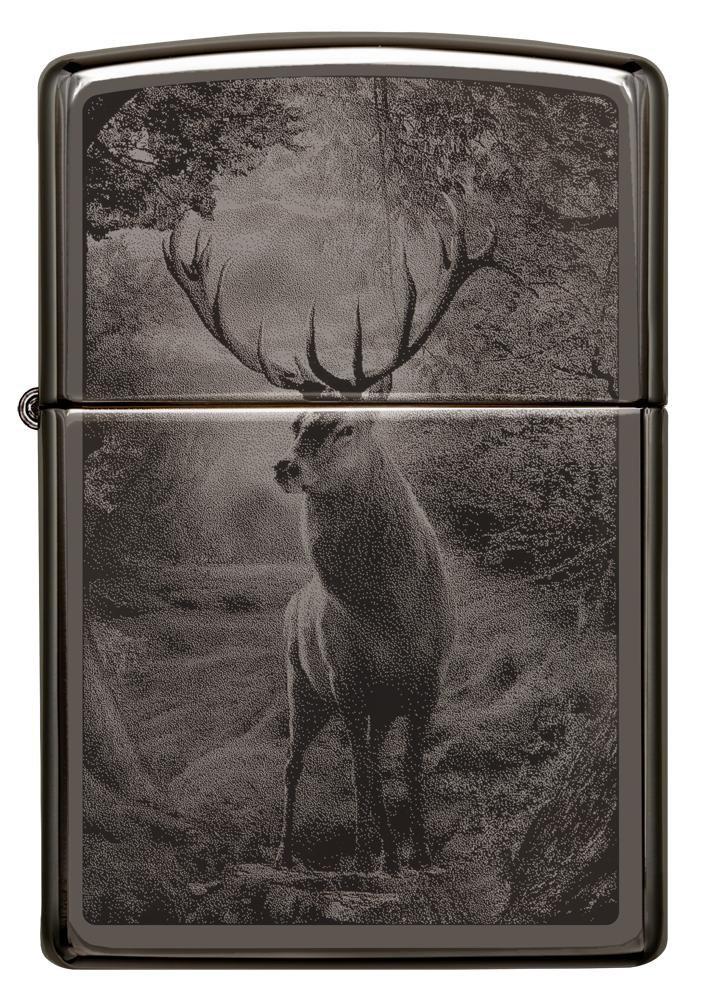 Zippo Deer Design Black Ice Pocket Lighter Zippo