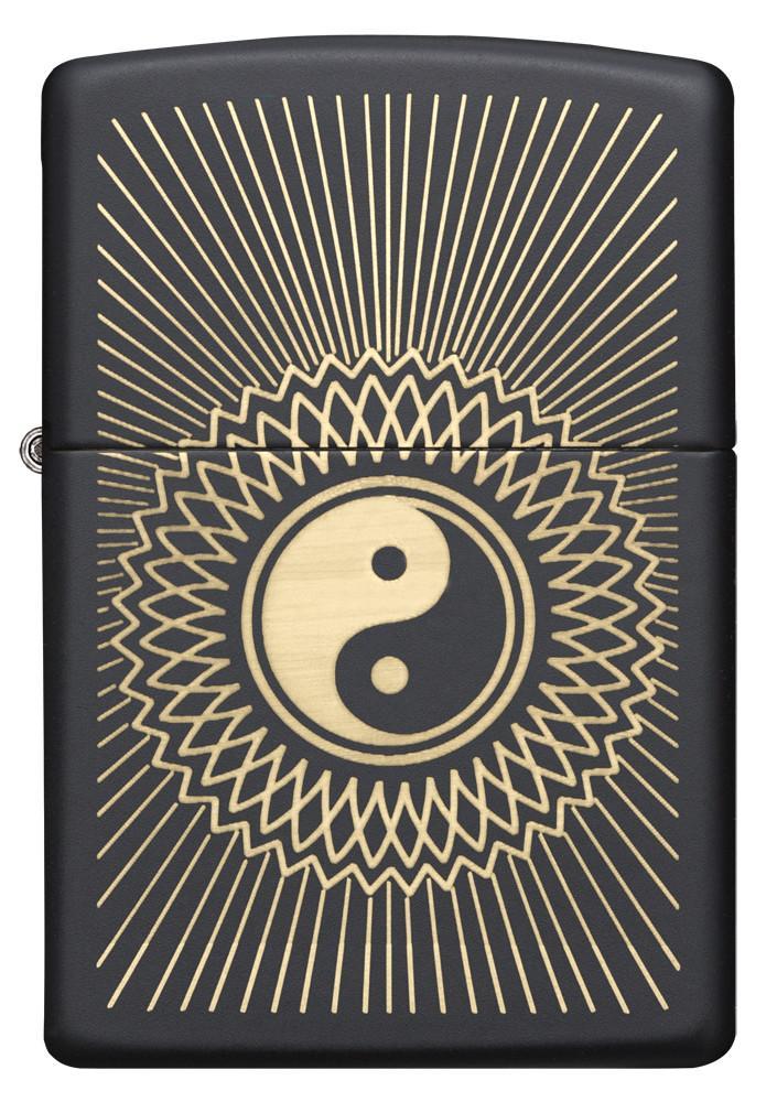 Zippo Yin Yang 2 Black Matte Pocket Lighter Zippo