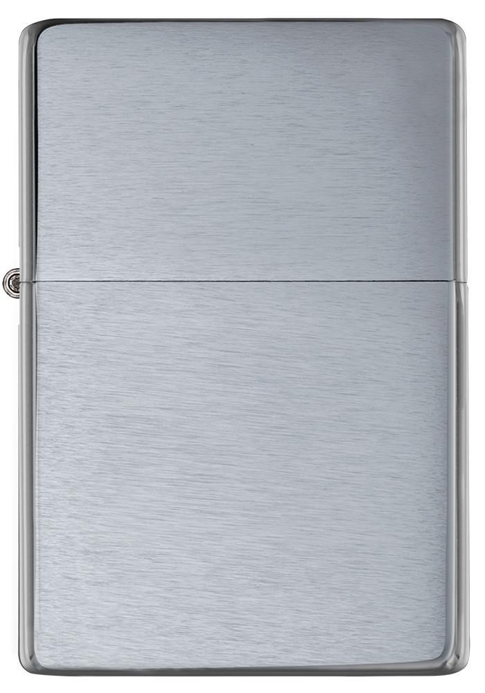 Zippo Vintage Brushed Chrome without Slashes Pocket Lighter Zippo