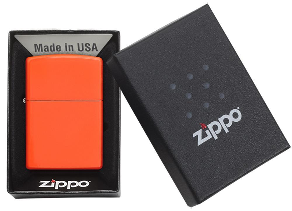 Zippo Neon Orange Pocket Lighter Zippo