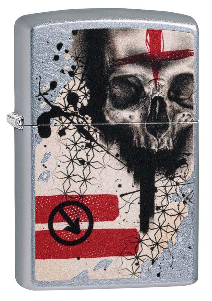 Zippo Trash Polka Tattoo Skull Street Chrome Pocket Lighter Zippo