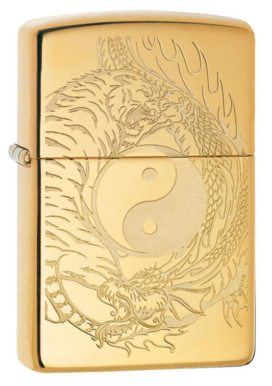 Zippo Tiger and Dragon Design Pocket Lighter Zippo