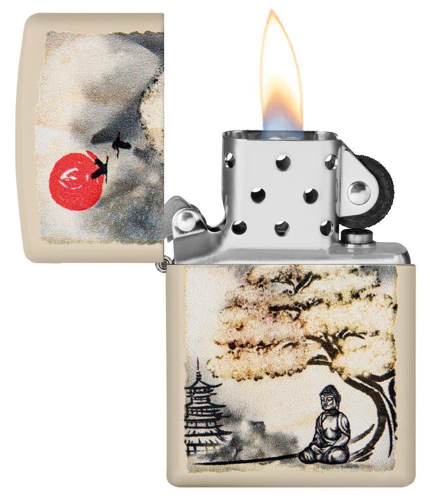 Zippo Pagoda Bonsai Buddha Design Zippo