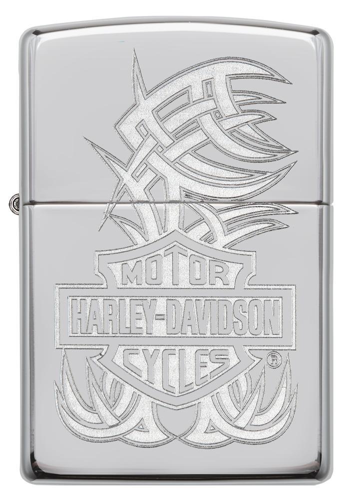 Zippo Harley-Davidson Bar & Shield High Polish Chrome Pocket Lighter Zippo