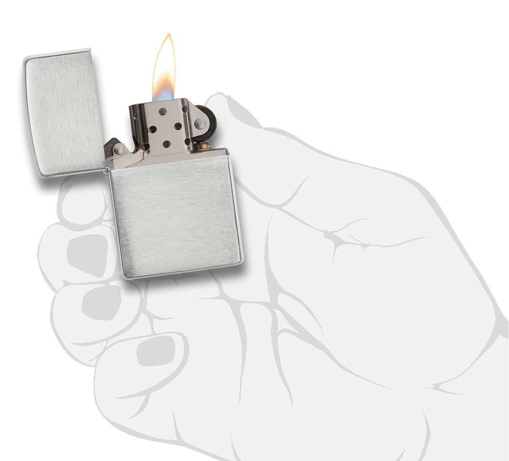 Zippo Armor Brushed Sterling Silver Zippo