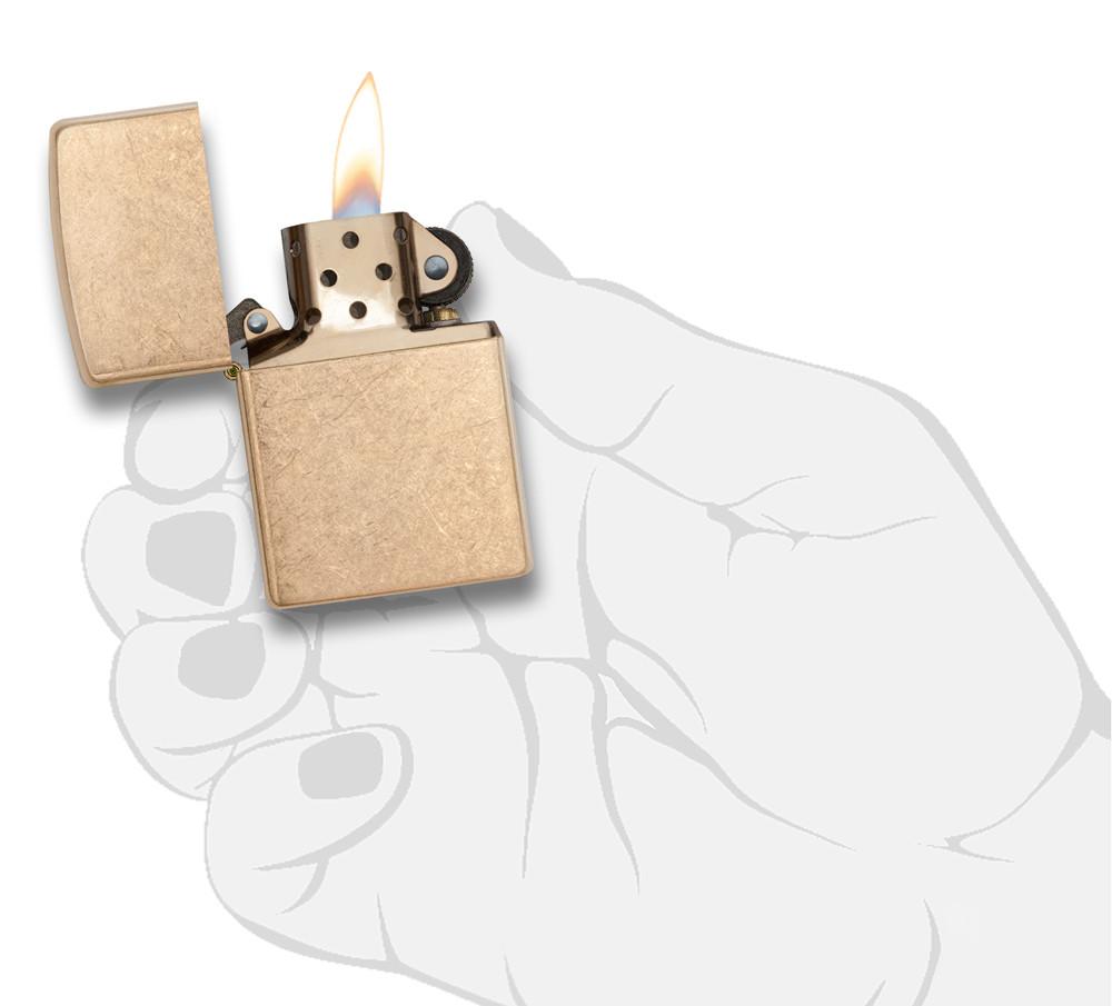 Zippo Armor Tumbled Brass Zippo