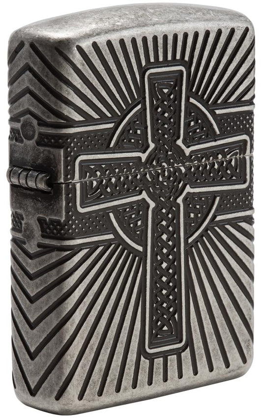 Zippo Armor Celtic Cross Design Zippo
